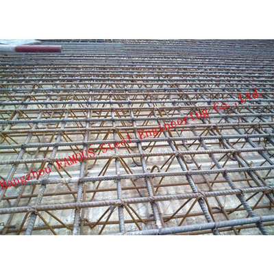 0.8 - 1.5mm Corrugated Metal Floor Deck Reinforced Steel Bar Truss Slab Fabrication